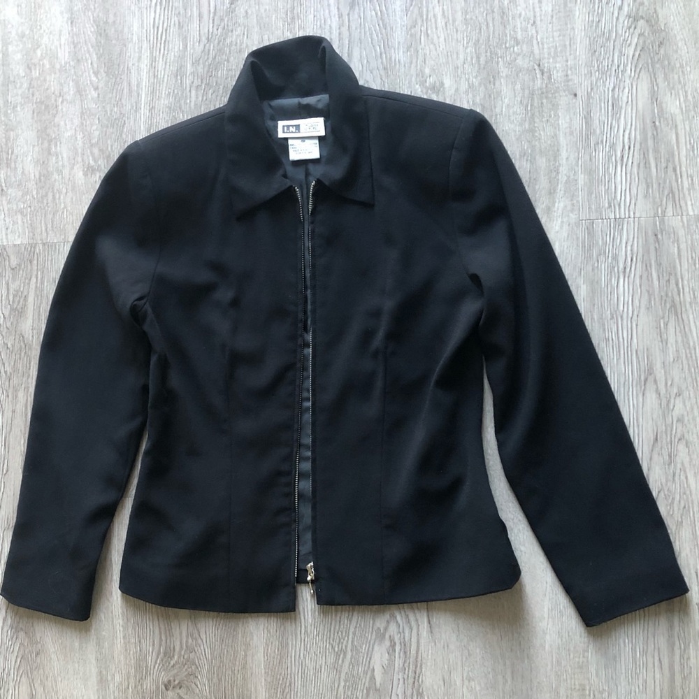 I. N. Studio Petite Faux Suede Blazer Sz 4P